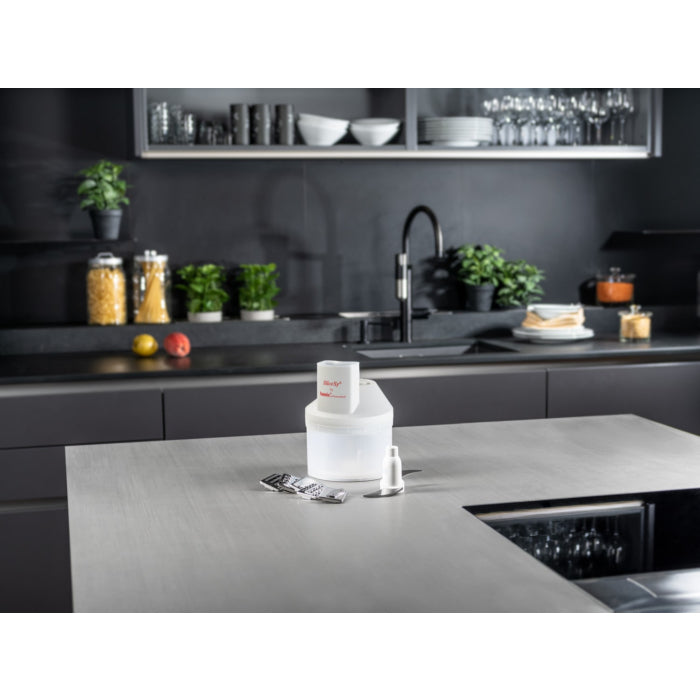 Bamix Stabmixer-Aufsatz SliceSy – für Stabmixer, Kunststoff, Grau