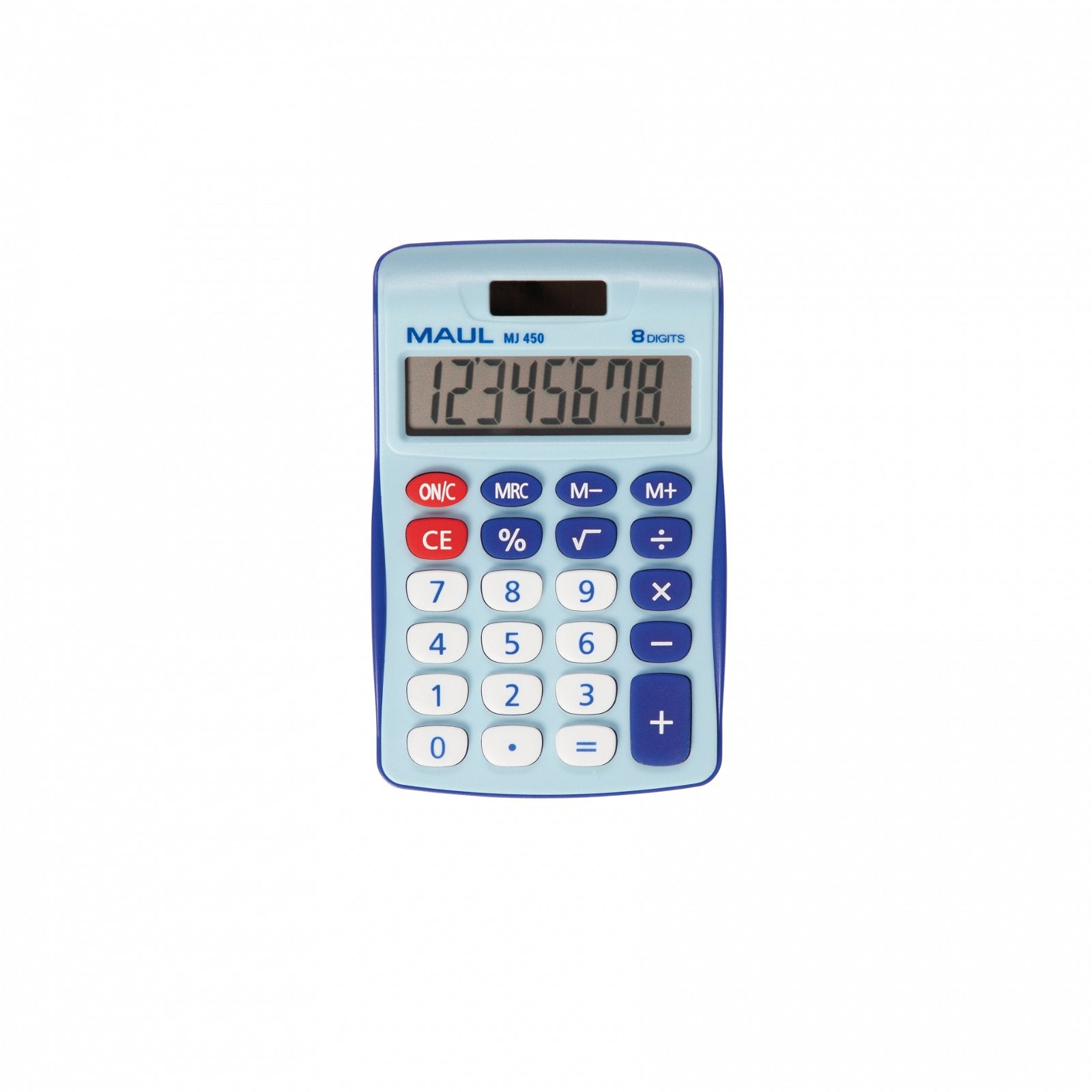 MAUL Taschenrechner MJ450 Junior – 8-stellig – Batteriebetrieb – Blau