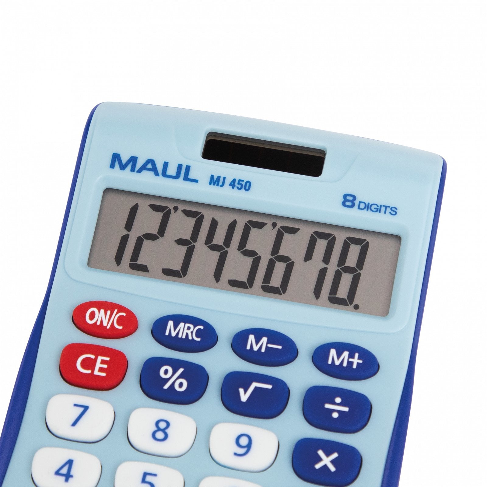 MAUL Taschenrechner MJ450 Junior – 8-stellig – Batteriebetrieb – Blau