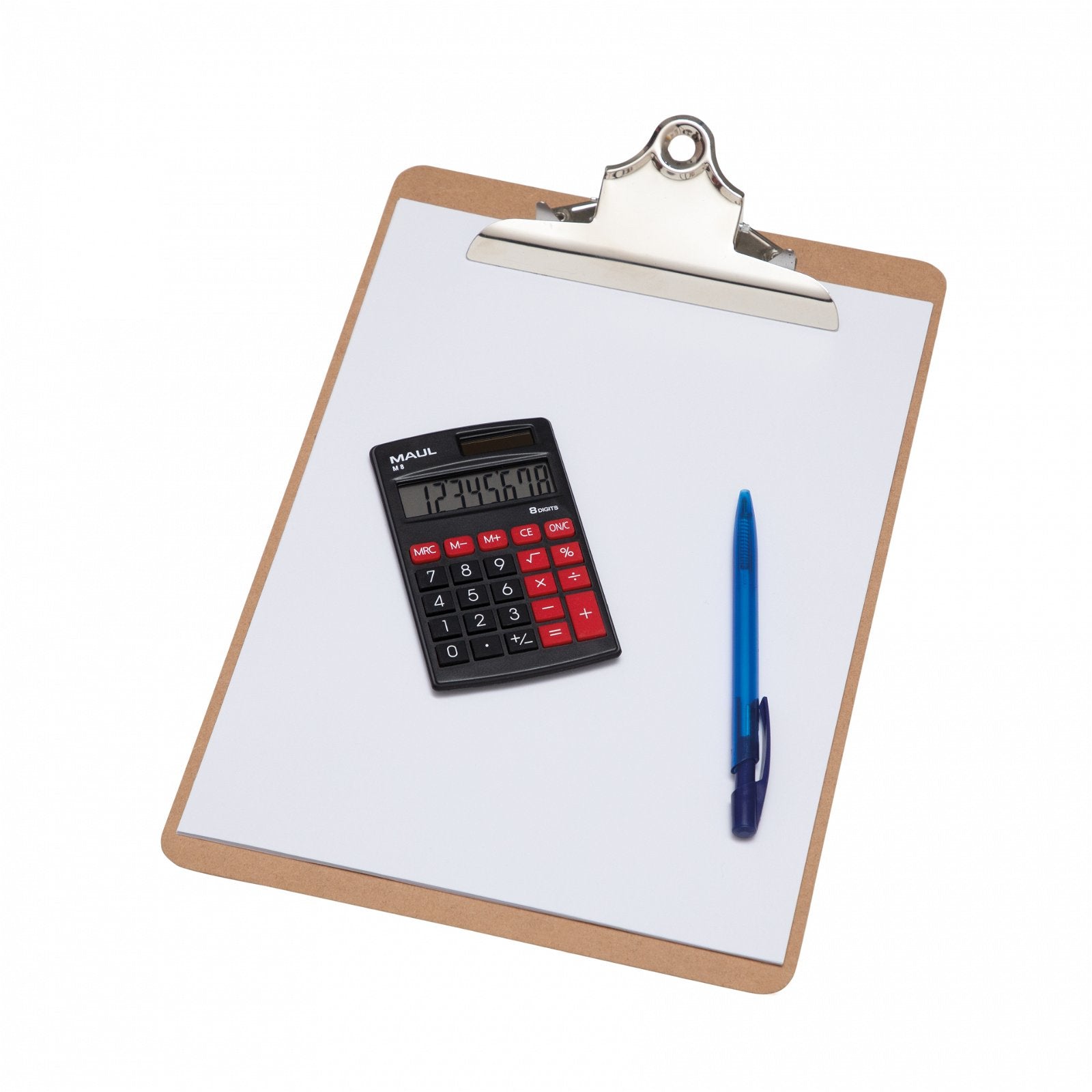 Maul Taschenrechner M8 – 8-stellig – Solar/Batterie – Schwarz/Rot