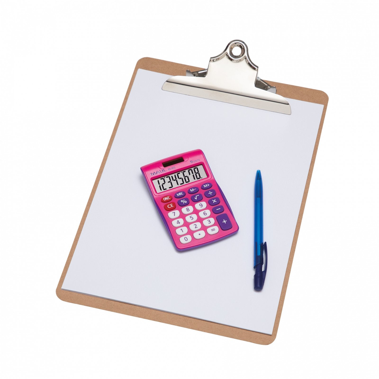 MAUL Taschenrechner MJ450 Junior – 8-stellig – Solar/Batterie – Pink