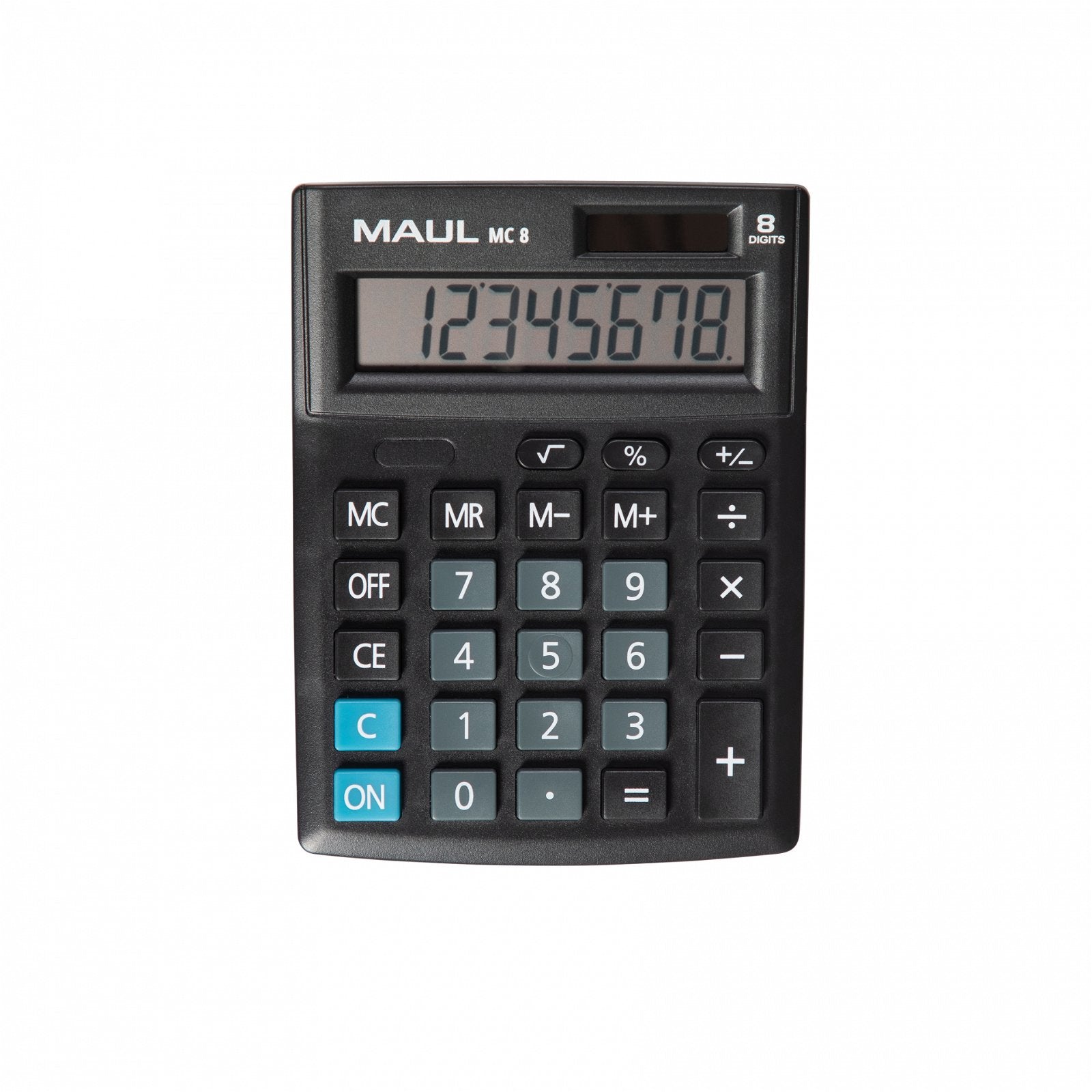 Maul Taschenrechner MC8 – 8-stellig – Solar/Batterie – Schwarz