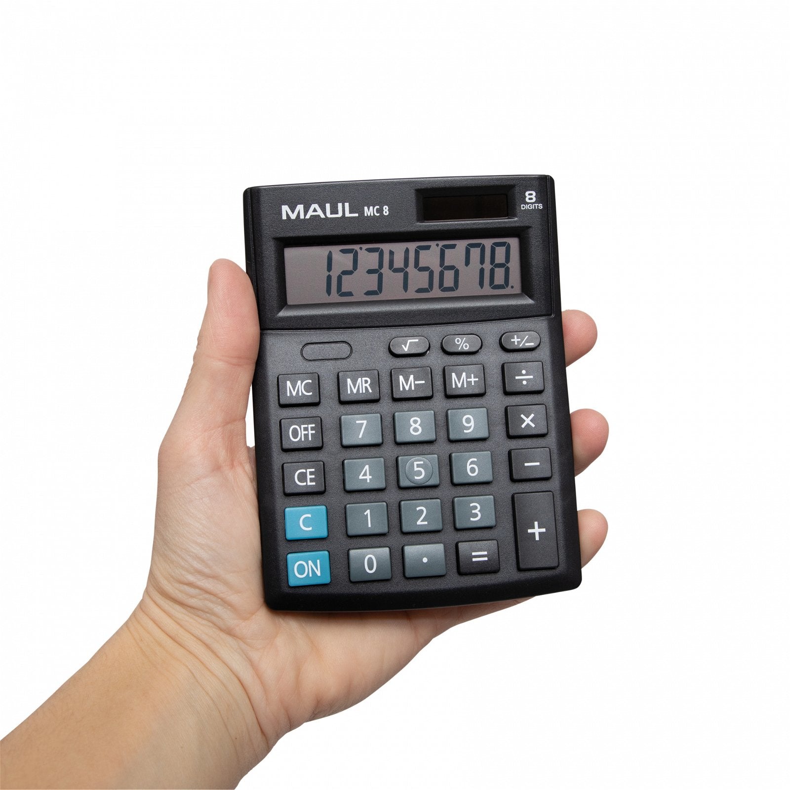 Maul Taschenrechner MC8 – 8-stellig – Solar/Batterie – Schwarz