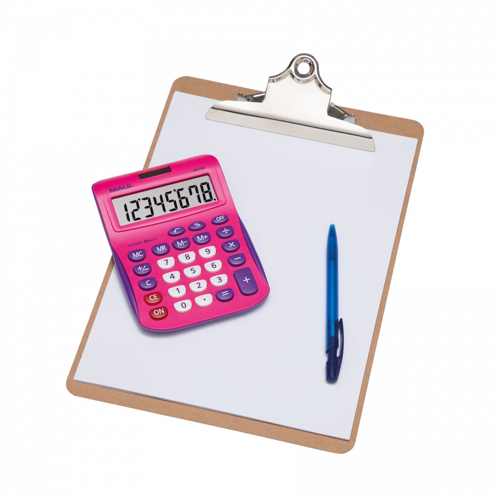 Maul Taschenrechner MJ550 Junior – 8-stellig – Solar/Batterie – Pink