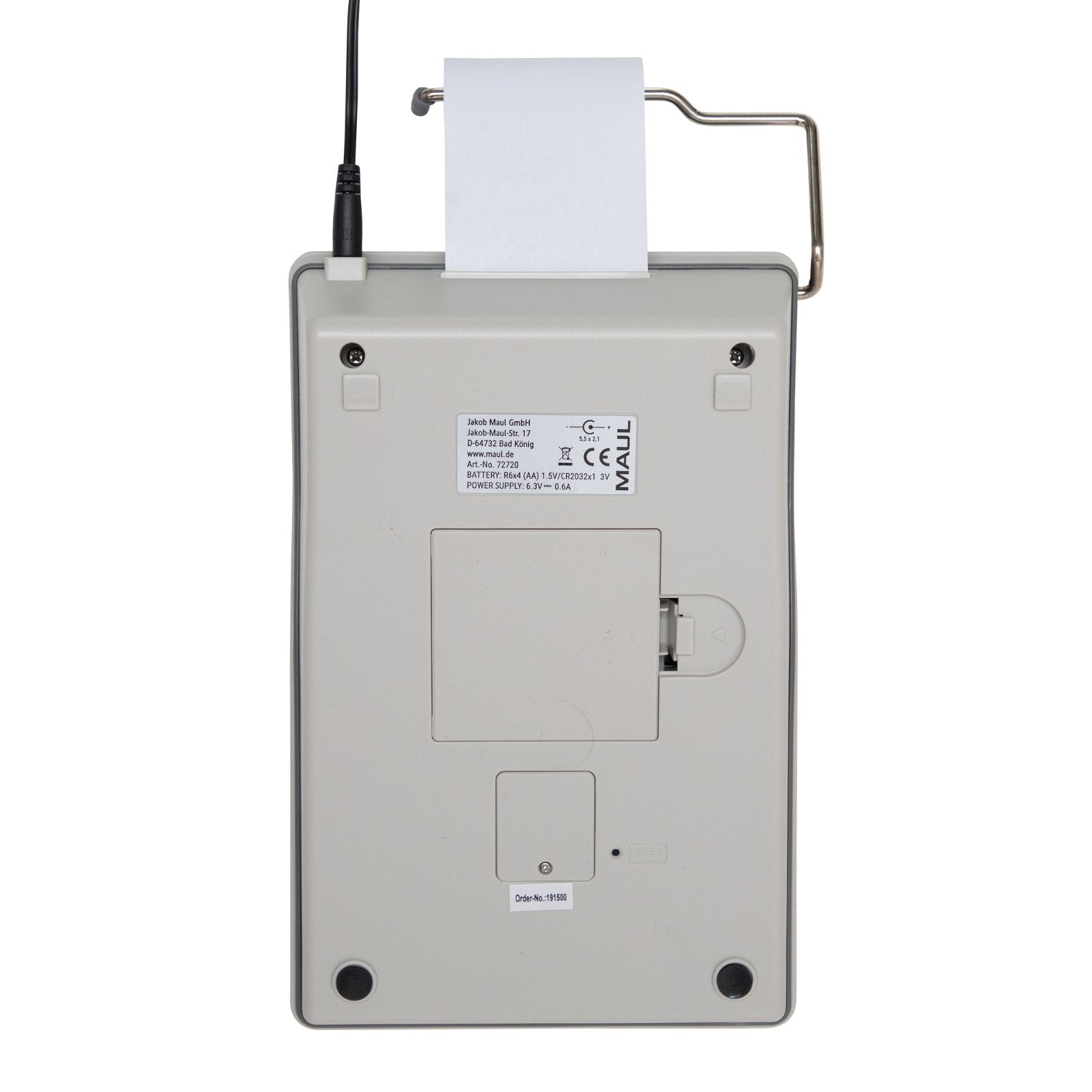 MAUL Druckrechner MPP32 – 12-stellig, 2 Zeilen/min, Akku, Desktop, LCD, Rollenbreite 58 mm, Grau/Weiss
