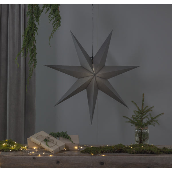 Star Trading Stern – 100 × 100 × 21 cm – Papier, grau