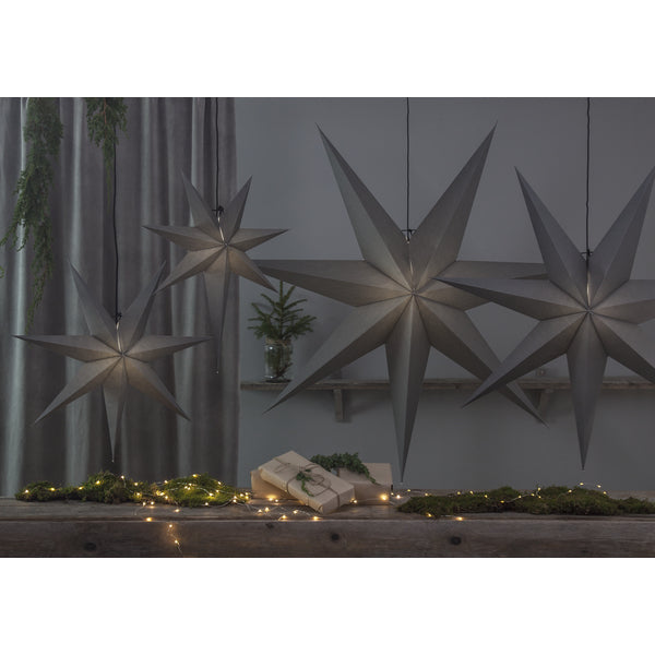 Star Trading Leichte Dekorationsfigur – 140 × 140 × 25 cm – Papier, Grau