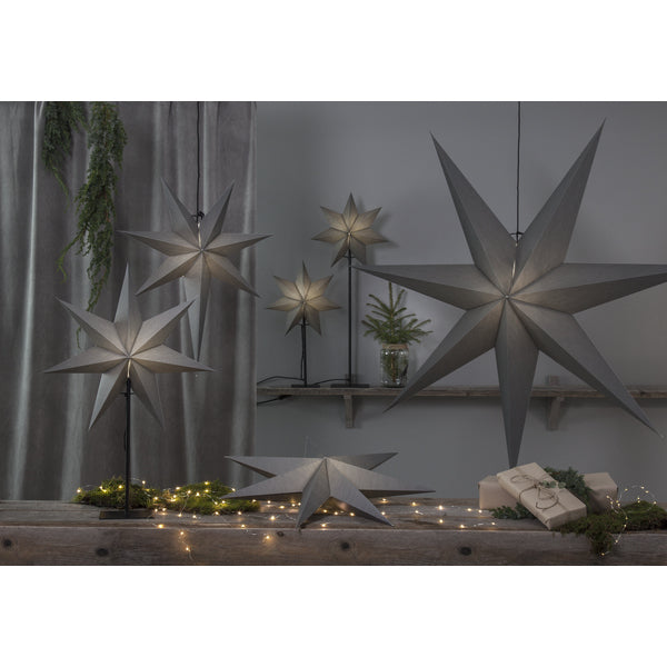 Star Trading Leichte Dekorationsfigur – 140 × 140 × 25 cm – Papier, Grau