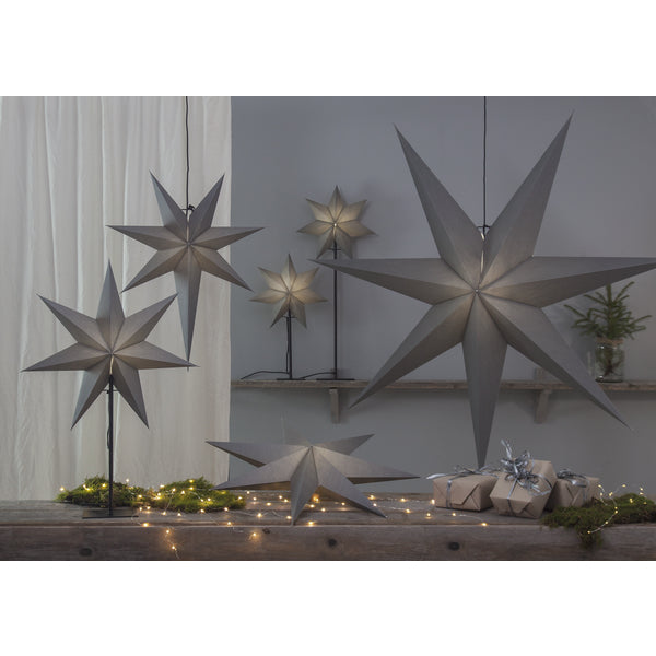 Star Trading Leichte Dekorationsfigur – 140 × 140 × 25 cm – Papier, Grau