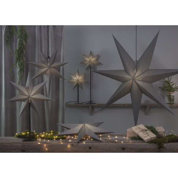 Star Trading Leichte Dekorationsfigur – 140 × 140 × 25 cm – Papier, Grau