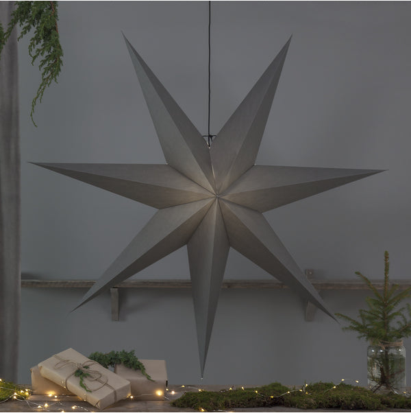 Star Trading Leichte Dekorationsfigur – 140 × 140 × 25 cm – Papier, Grau