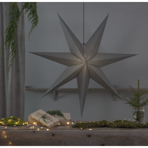 Star Trading Leichte Dekorationsfigur – 140 × 140 × 25 cm – Papier, Grau