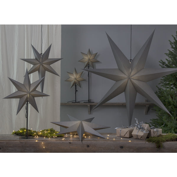 Star Trading Leichte Dekorationsfigur – 140 × 140 × 25 cm – Papier, Grau