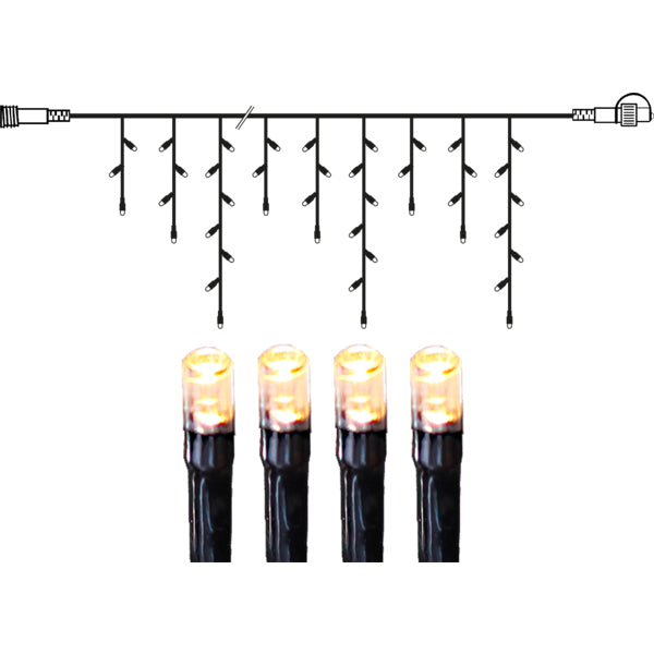 Star Trading System Decor Eiszapfen-Lichterkette Erweiterung – 2700 K – IP44 – für System Decor – Schwarz