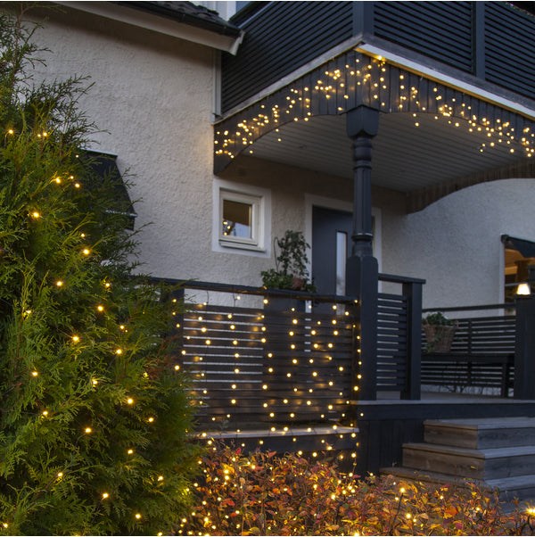 Star Trading System Decor Eiszapfen-Lichterkette Erweiterung – 2700 K – IP44 – für System Decor – Schwarz