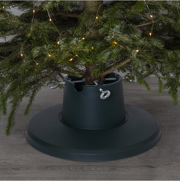 Star Trading Weihnachtsbaumständer – Ø 38 × 16 cm – für Stangendurchmesser 3,5–10,5 cm – Kunststoff, Grün
