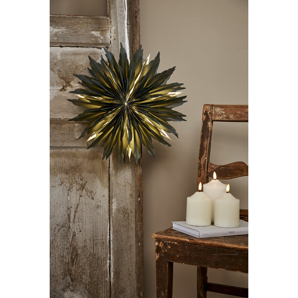 Star Trading Hängeleuchte Papierstern Dis – E14, 40 cm, IP20 – Grün
