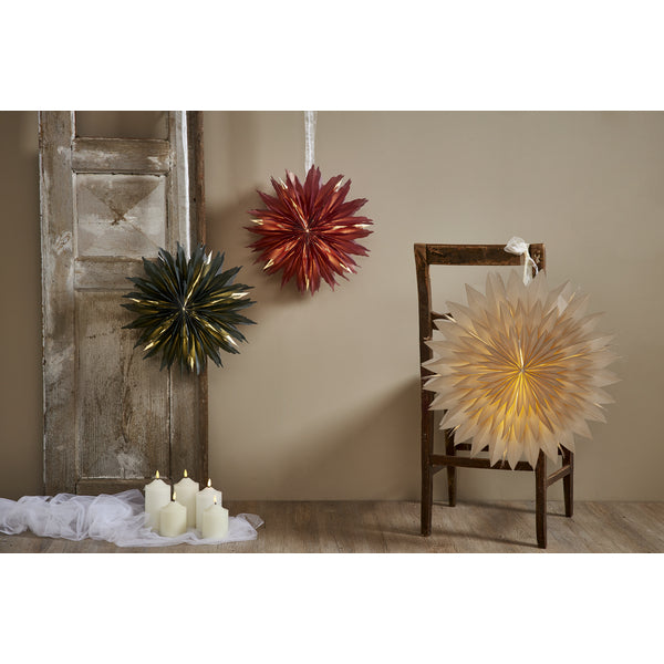 Star Trading Hängeleuchte Papierstern Dis – E14, 40 cm, IP20 – Grün
