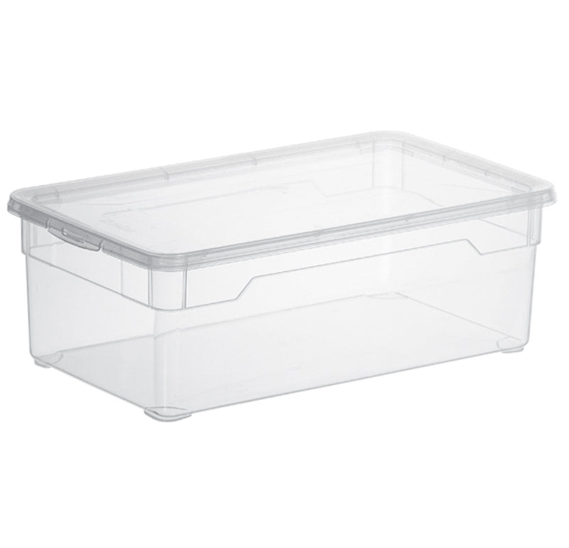 Rotho Clear Box Ablageschale – transparent – 335 × 110 × 190 mm
