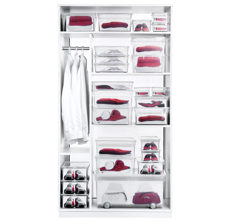 Rotho Clear Box Ablageschale – transparent – 335 × 110 × 190 mm