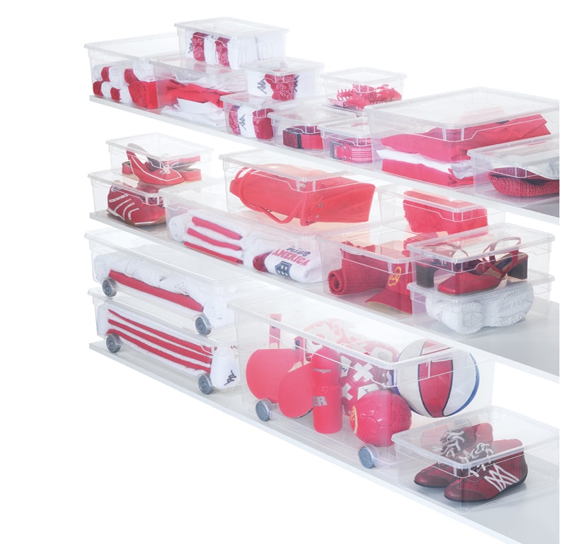 Rotho Clear Box Ablageschale – transparent – 335 × 110 × 190 mm