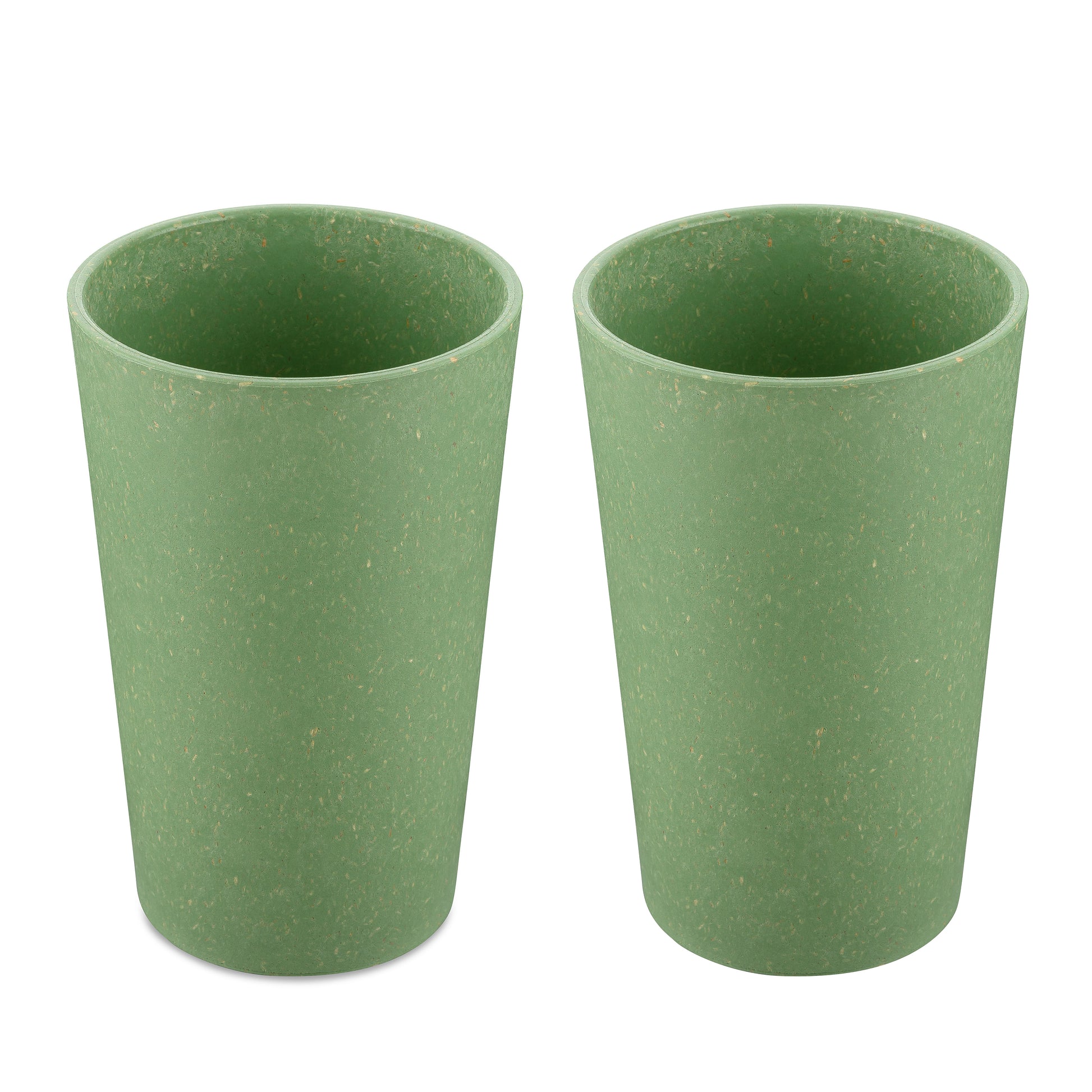 Koziol Becher – 2er Set, 350 ml, Ø 7,5 cm, Kunststoff (biozirkulär), Grün, spülmaschinenfest, BPA-frei
