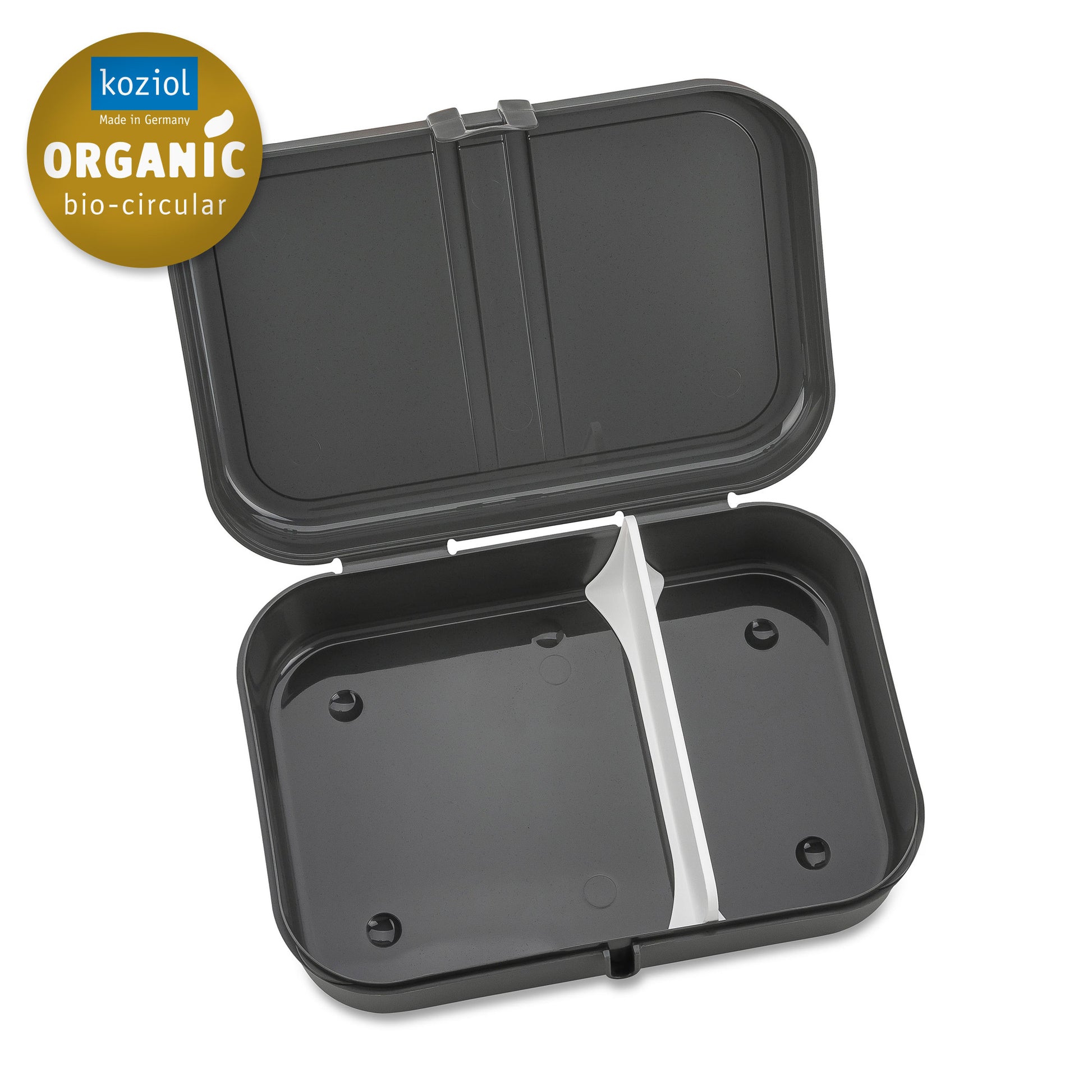 Koziol – Lunchbox, 23,2 × 16,6 × 6,2 cm, Biokunststoff, grau