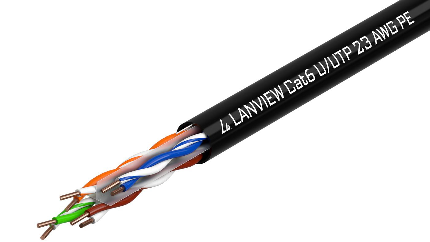 Lanview Netzwerkkabel – 305 m, schwarz, U-UTP