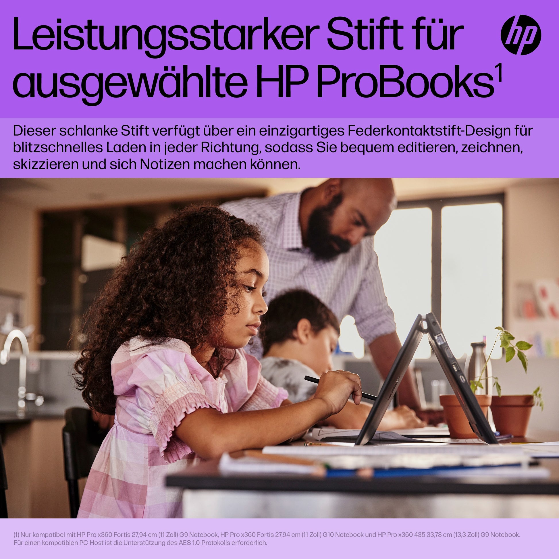 HP Eingabestift für HP – Wiederaufladbar – Schwarz