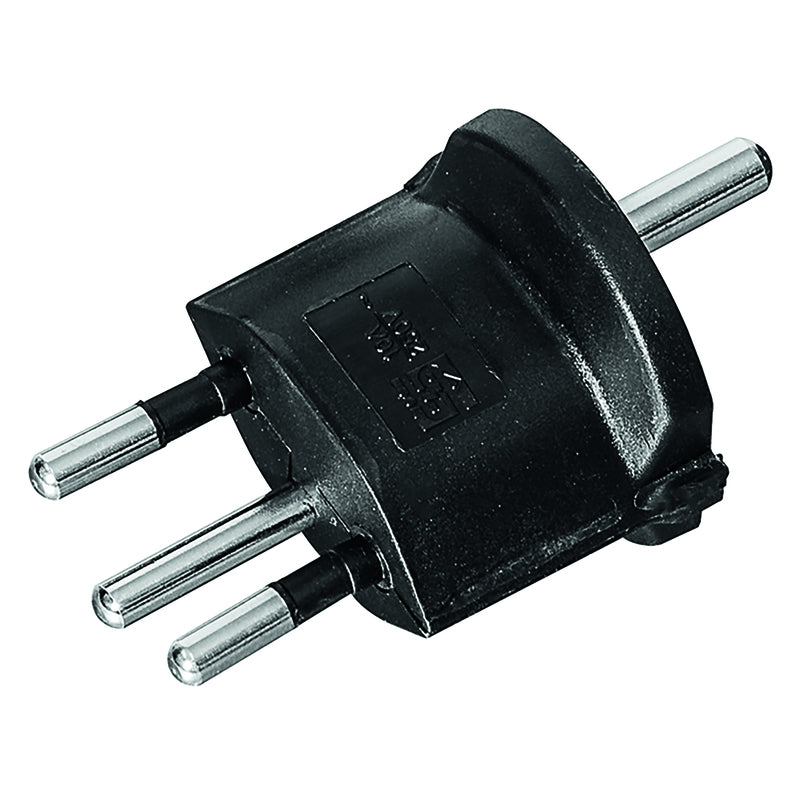 Steffen Fixadapter Typ J (CH) zu Typ E (FR) – 1× Fassung, Kunststoff, Schwarz