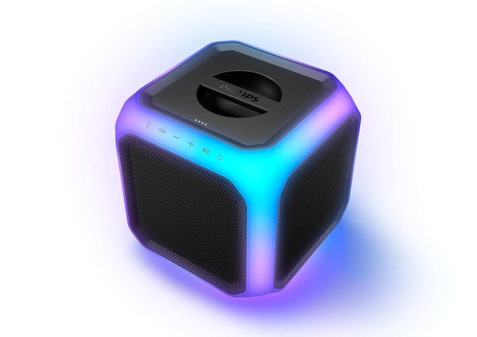 Philips 7000 Serie TAX7207/10 – Party-Lautsprecher – 80 W, 12 h Akku, LED, Bluetooth 5.0, Schwarz