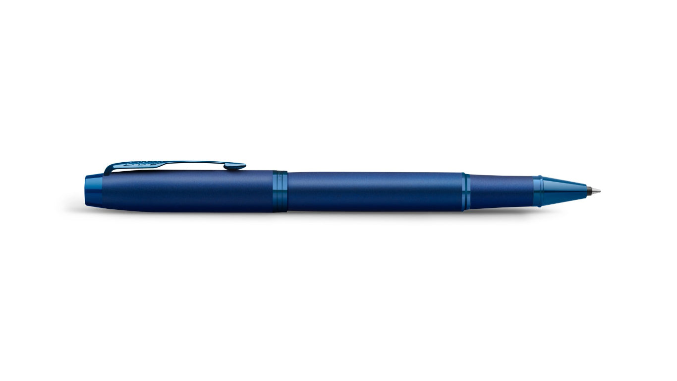 Parker IM Monochrome – Tintenroller, mit Kappe, 0,5 mm, schwarz, für Linkshänder