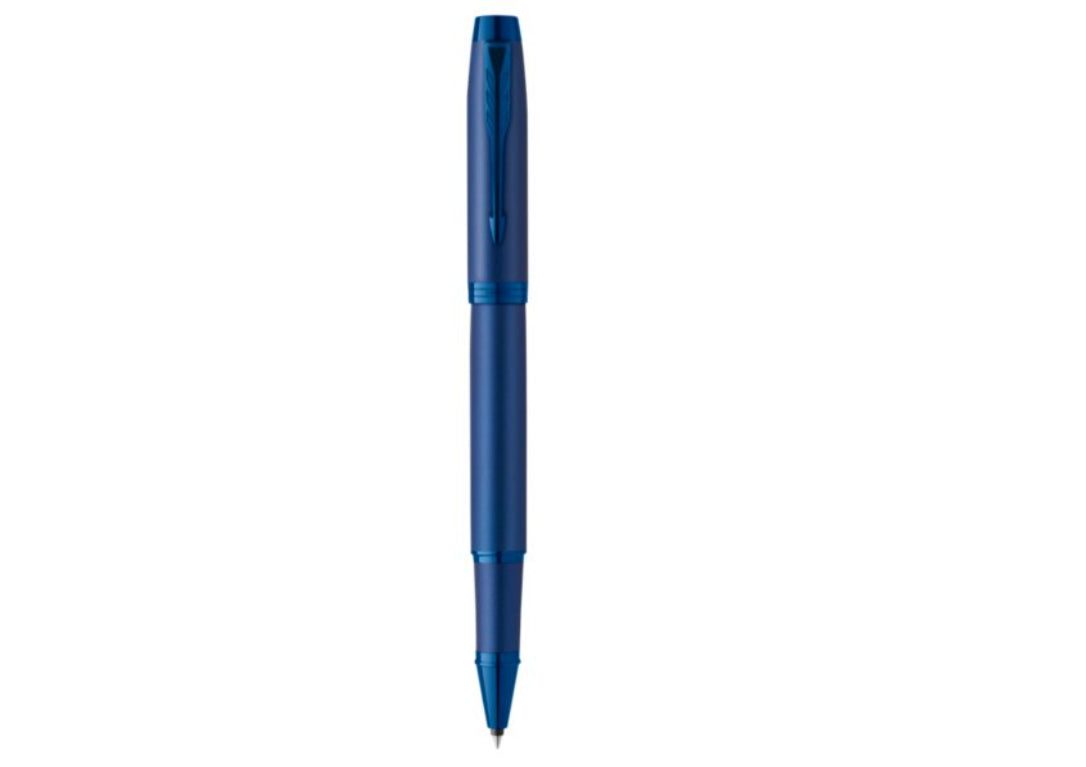 Parker IM Monochrome – Tintenroller, mit Kappe, 0,5 mm, schwarz, für Linkshänder