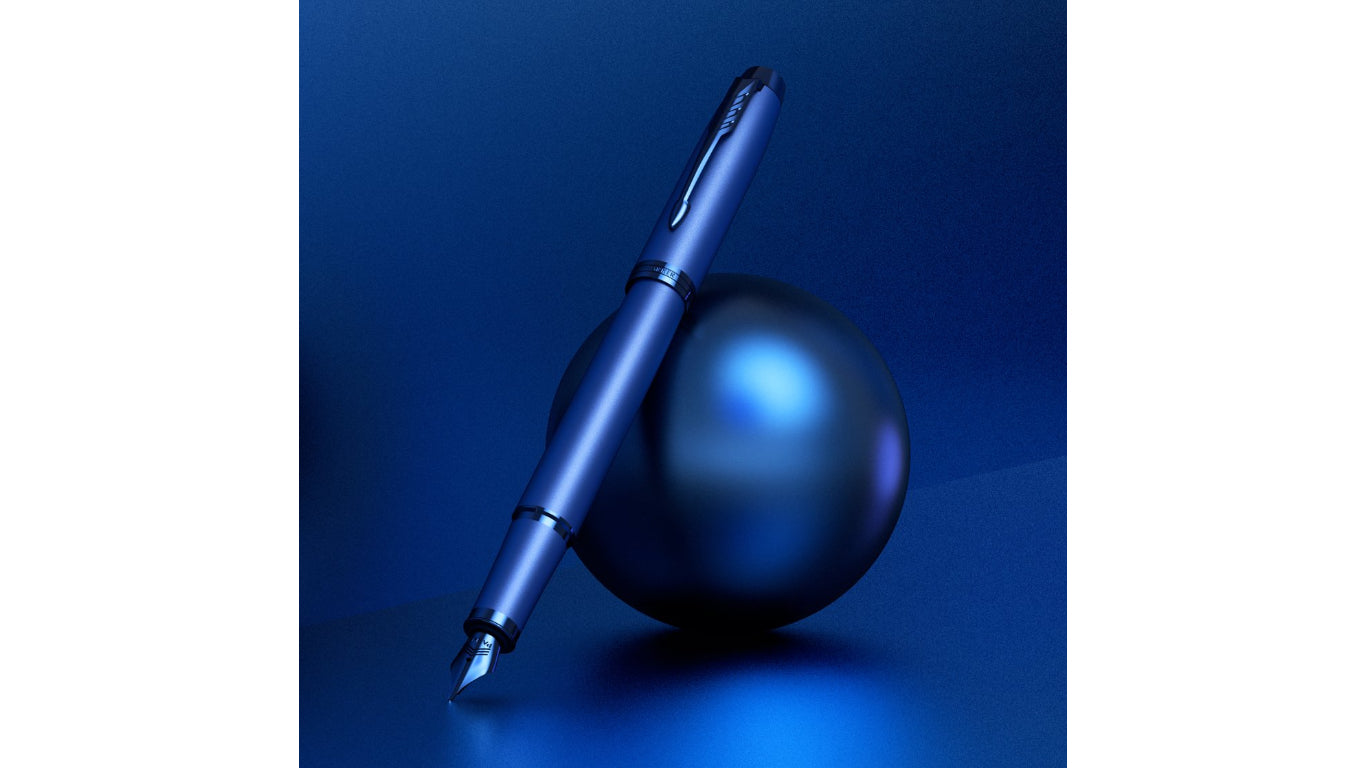 Parker IM Monochrome – Tintenroller, mit Kappe, 0,5 mm, schwarz, für Linkshänder