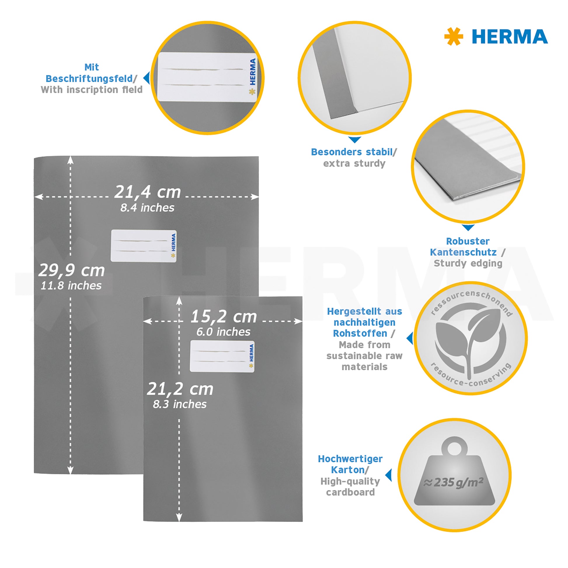 HERMA Heftschoner A4 – Karton, türkis