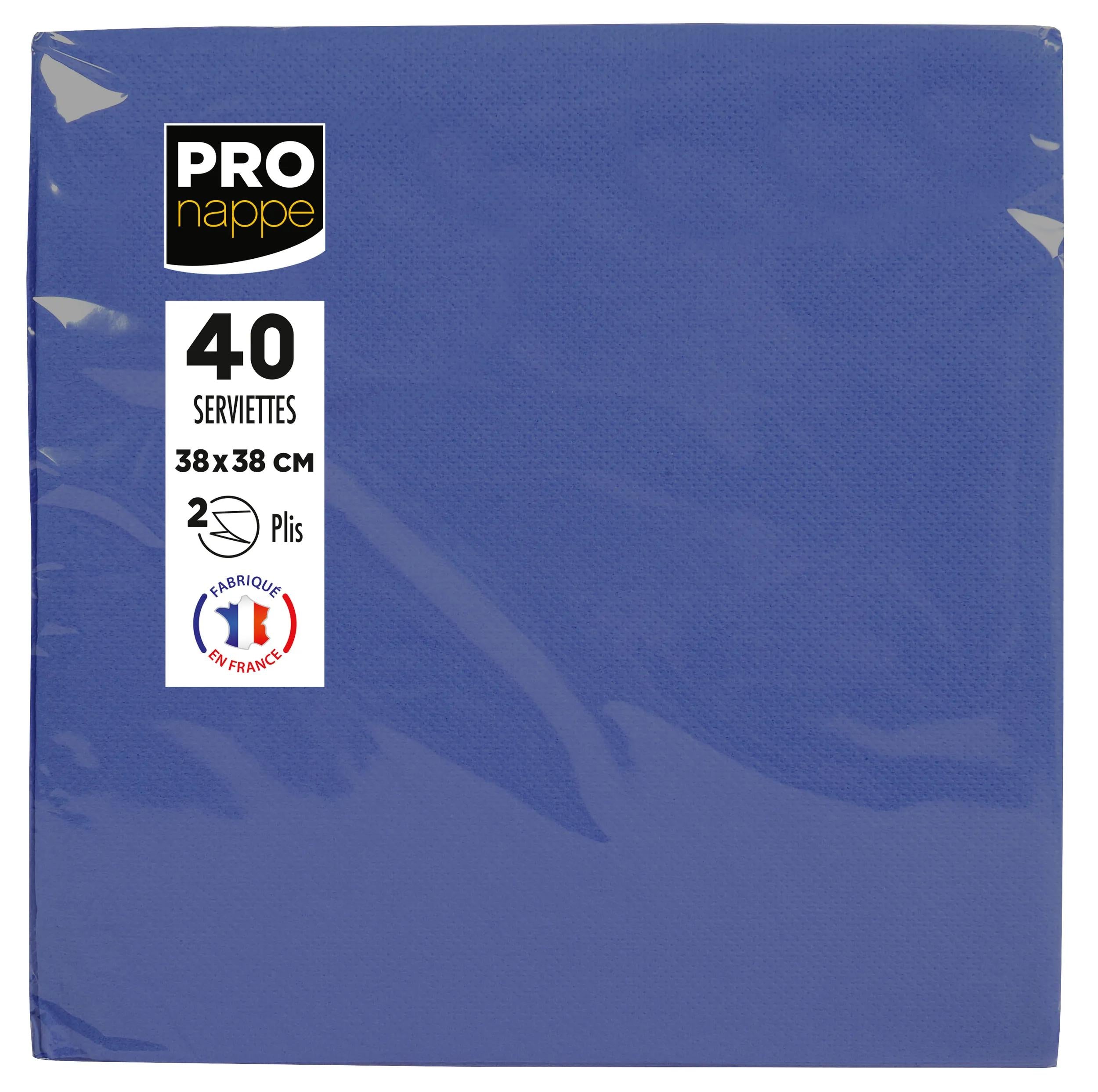 PRONAPPE Servietten marineblau – 38 × 38 cm, 2-lagig – 40 Stück