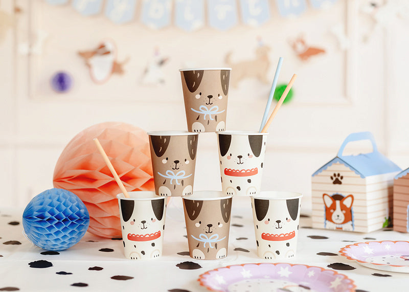 PartyDeco Becher, Papier/Karton – 2,2 dl, mehrfarbig – 6 Stk.