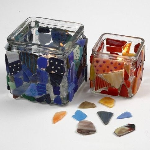 Creativ Company Kerzenglas – Glas, Transparent – 5,5 × 5,5 × 5,5 cm – 12-teilig
