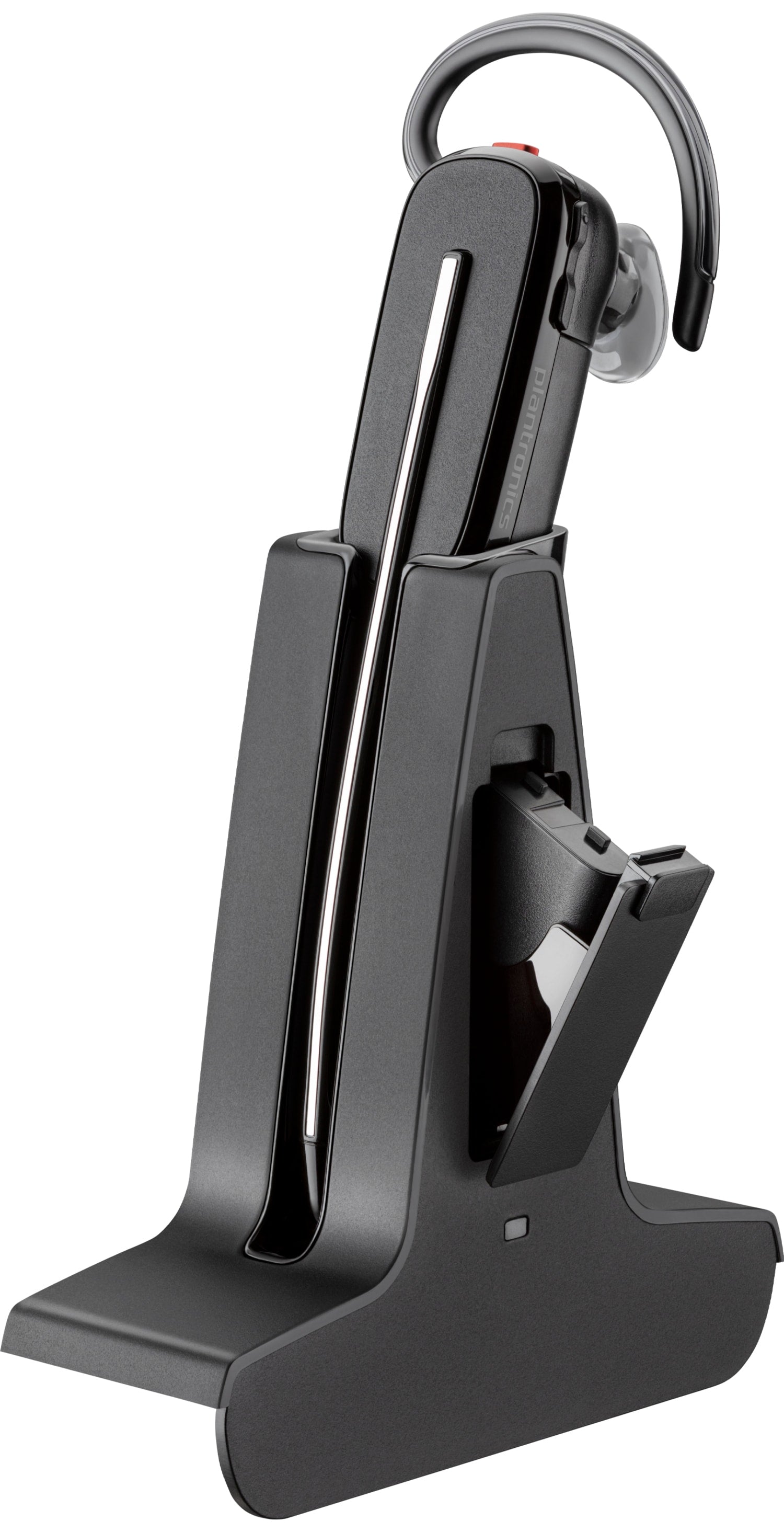 Poly Savi 8245-M Office-Headset – Ohrbügel, Mono, DECT, MS Teams zertifiziert, mit Basisstation, Schwarz
