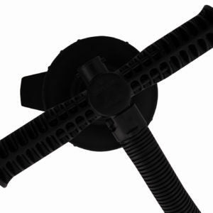 Eurotrail Doppelhubpumpe 2 l Boden-Luftpumpe – Höhe 470 mm, 4 Ventiladapter – für Schlauchboote