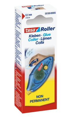 TESA Kleberoller – Roller, wiederablösbar, transparent, lösemittelfrei, für Papier, Karton, Fotos
