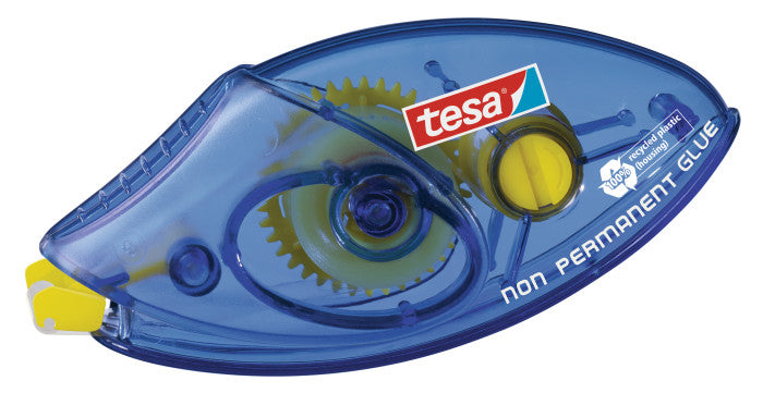 TESA Kleberoller – Roller, wiederablösbar, transparent, lösemittelfrei, für Papier, Karton, Fotos