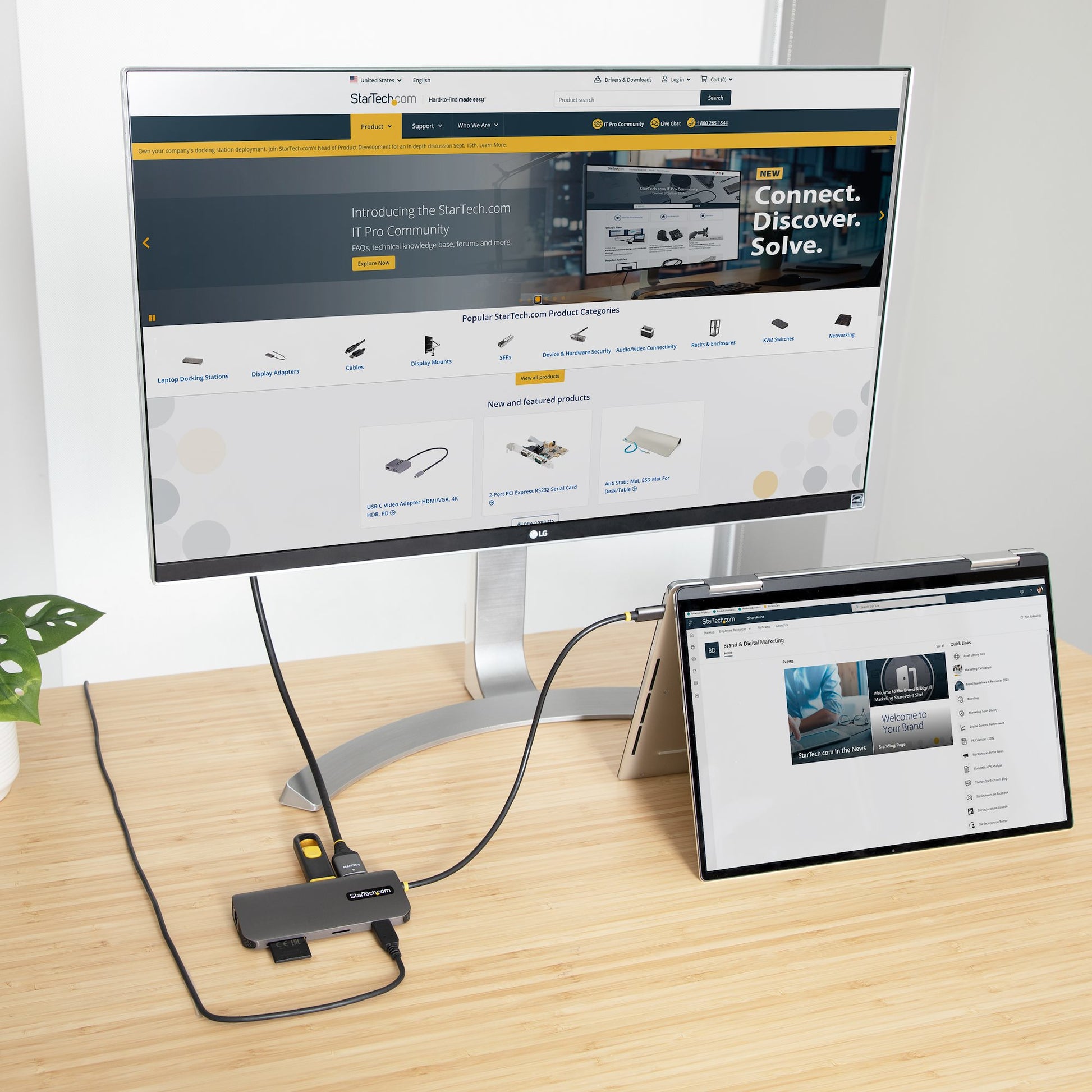 StarTech.com Multiport-Adapter – USB-C, HDMI, 3× USB-A, 100 W PD, GbE, SD/microSD, für Windows/Mac/iPadOS