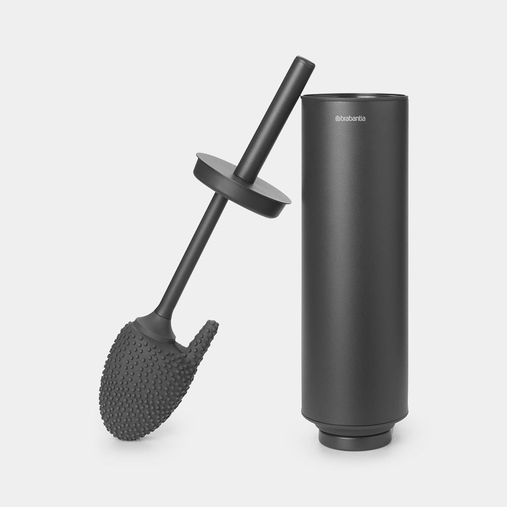 Brabantia WC-Garnitur Mindset – Recycelter Kunststoff, Anthrazit, H 13,7 cm