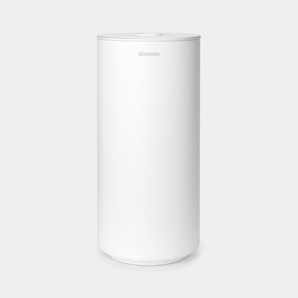 Brabantia MindSet – Toilettenpapierspender – Kunststoff, Weiss, für 2 Rollen, 13,7 × 13,7 × 28,9 cm