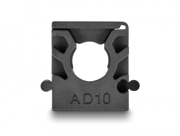 DeLOCK Kabelhalter mit Verschlussclip, Ø 10 mm, 8er-Pack – schwarz