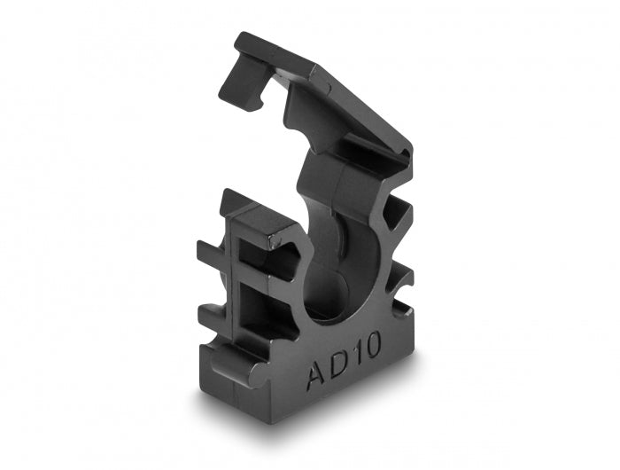 DeLOCK Kabelhalter mit Verschlussclip, Ø 10 mm, 8er-Pack – schwarz