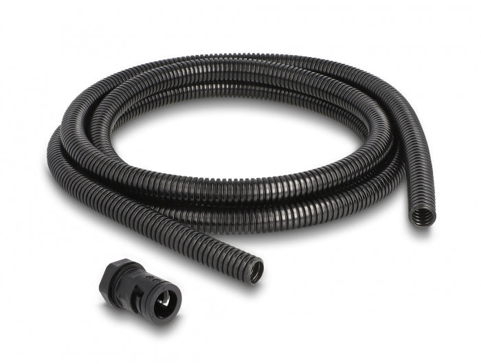 DeLOCK Kabelschlauch, Ø 13 mm × 2 m, IP67, wasserfest – schwarz