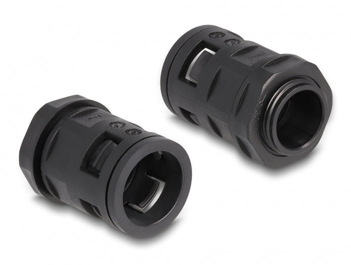 DeLOCK Kabelschutzschlauch 21,2 mm × 2 m – Schwarz – Kunststoff, IP67