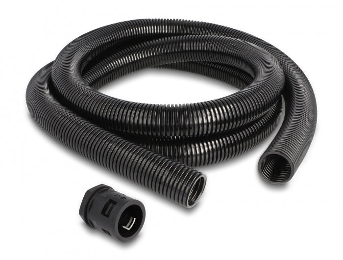 DeLOCK Kabelschutzschlauch – 28,5 mm × 2 m – Schwarz – IP67 – Kunststoff